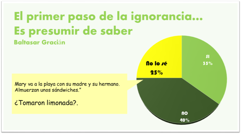 no reconocer lo que no se sabe